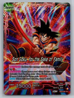 Dragon Ball Super Card Game #BT21-001 Son Goku, for the Sake of Family Foil - Image 1