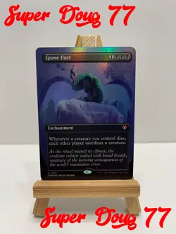 Grave Pact (Borderless) - LIGHT PLAY - Commander Masters Foil - Image 1