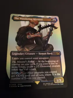 The Wandering Minstrel (Borderless) (Foil) Final Fantasy MTG NM - Image 1