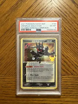Psa Graded Pokemon Swsh Bsp Greninja Gold Star Celebrations - Image 1