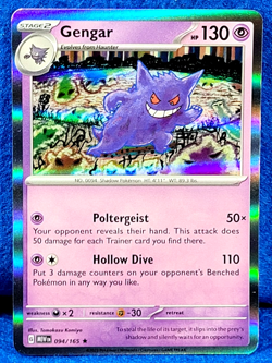 Gengar Scarlet & Violet 151 Near Mint 094/165 Holo Pokemon Rare 2023 - Image 1