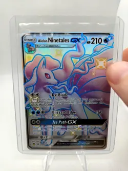 Alolan Ninetales GX SV53/SV94 Shiny GX Rare Hidden Fates Shiny Vault Pokemon NM - Image 1