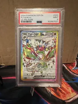 PSA 9 Pokemon Flygon EX Holo Ultra Rare Card Sv08: Surging Sparks 222/191 - Image 1