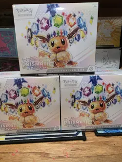 LOT OF 3 - Pokemon Prismatic Evolutions Elite Trainer Box ETB New Factory Sealed - Image 1