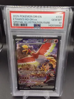2025 Pokemon Destined Rivals Ethan's Ho-Oh ex #230/182 PSA 10 - Image 1