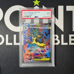 Lucario ex Ultra Rare #160/132 - Mega Evolution - PSA 9 - Pokemon TCG - Image 1