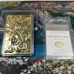Pokemon Special Edition 23 Karat Gold Played Mewtwo With Certificate - Image 1