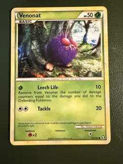 Pokemon TCG Venonat 81/102 HS—Triumphant HGSS4 LP - Image 1