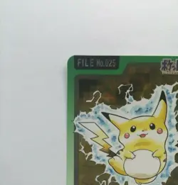 Pokemon Carddass Pikachu No.025 Prism Holo Rare BANDAI 1997 Japanese Vintage - Image 3