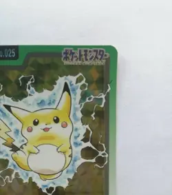 Pokemon Carddass Pikachu No.025 Prism Holo Rare BANDAI 1997 Japanese Vintage - Image 4
