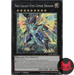 Yugioh Neo Galaxy-Eyes Cipher Dragon RATE-EN049 Super Rare 1st Edition NM - Image 1
