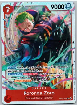 Roronoa Zoro EB04-007 Super Rare Adventure on Kami's Island One Piece NM - Image 1