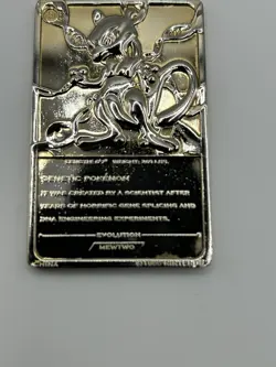 Pokemon Gold Plated Mewtwo Trading Card 1999 Limited Edition - Image 3