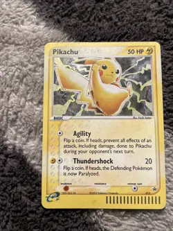 Pokemon Pikachu TCG Black Star Promo 012 E-Reader Holo Card 2003 Damaged - Image 3