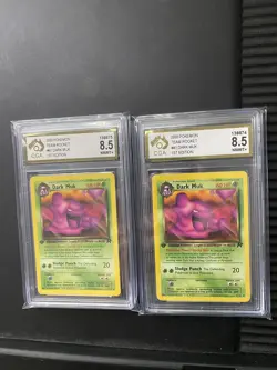 Pokemon Card Dark Muk 41/82 Team Rocket 1st Edition CGA 8.5 - Image 1