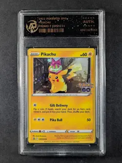 2022 Pokemon Go Black Star Promo PIKACHU Holo SWSH234 English AP Auth - Image 1
