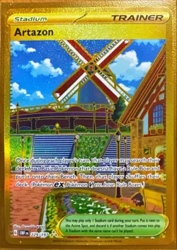 Pokemon Trainer ARTAZON 229/197 Secret Rare SV03 Obsidian Flames Full Art NM - Image 1
