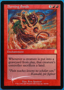 Burning Sands FOIL Odyssey PLD Red Rare MAGIC MTG CARD (ID# 501103) ABUGames - Image 1