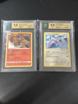2017 Pokemon Shining Lugia And Ho-oh MNT 9 #SM82 + SM70 Black Star Promo Set - Image 1