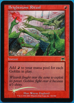 Brightstone Ritual FOIL Onslaught PLD Red Common MTG CARD (ID# 501101) ABUGames - Image 1