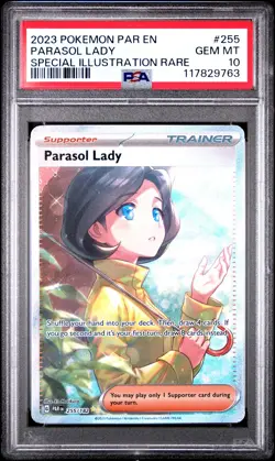 2023 POKEMON PAR EN-PARADOX RIFT SPECIAL ILLUSTRATION RARE PARASOL LADY PSA 10 - Image 1