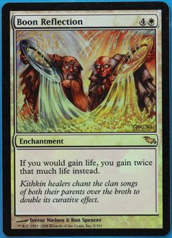 Boon Reflection FOIL Shadowmoor PLD White Rare MAGIC CARD (ID# 501100) ABUGames - Image 1