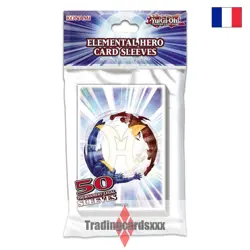 Konami - 50 Proteges Cartes Yu-Gi-Oh! Card Sleeves : Elemental Hero - Image 1