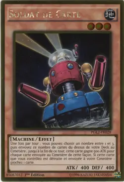 ♦Yu-Gi-Oh!♦ Soldat de Carte/Card Trooper : PGL2-FR028 -VF/GOLD RARE - Image 1