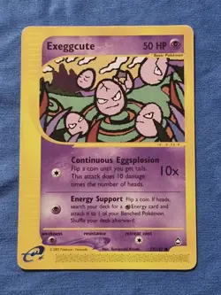 LP Exeggcute 77/147 Common Aquapolis 2002 Pokemon Card - Image 1