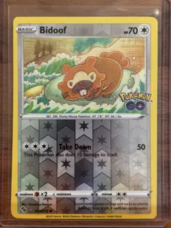 Pokemon Bidoof Ditto 059/078 Pokemon GO Unpeeled NM - Image 1