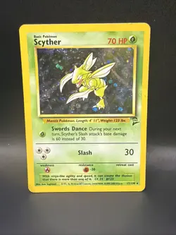 Pokemon TCG - Scyther Base Set 2 17/130 - Unlimited Holo Rare - Image 1