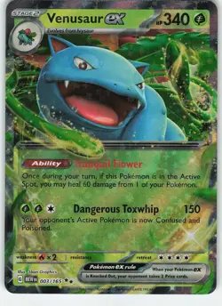 Venusaur ex - 003/165 Double Rare Holo SV: Scarlet & Violet 151 NM Pokemon - Image 1