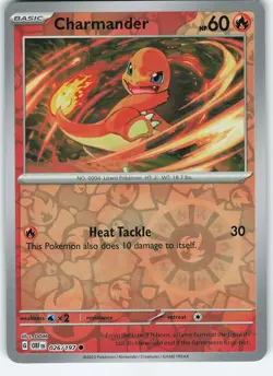 Charmander 026/197 Common Reverse Holo SV03: Obsidian Flames NM Pokemon - Image 1