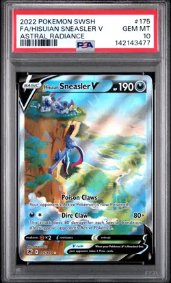 HISUIAN SNEASLER V 175/189 ASTRAL RADIANCE POKEMON PSA 10 - Image 1