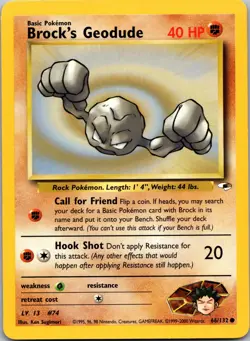 Brock's Geodude (66) - Gym Heroes #066/132 Pokemon tcg - Image 1