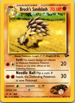 Brock's Sandslash - Gym Challenge #036/132 Pokemon tcg - Image 1