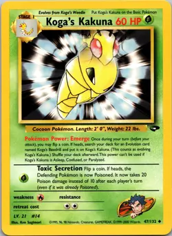 Koga's Kakuna - Gym Challenge #047/132 Pokemon tcg - Image 1