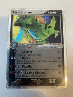 Tyranitar Ex 111/115 EX Unseen Forces Holo Pokemon HP/DMG - Image 1