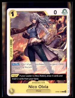 One Piece CCG Emperors in the New World OP09-106 Nico Olvia 4 card lot - Image 1