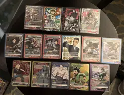 English Union Arena Alt Art 15 Card Lot-Eren Jaeger, Kurapika, Action Point Foil - Image 2