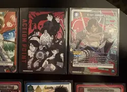English Union Arena Alt Art 15 Card Lot-Eren Jaeger, Kurapika, Action Point Foil - Image 4