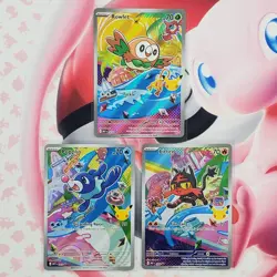 Rowlett 043 + Litten 044 + Popplio 045 - First Partner Pokemon Cards - #L224 - Image 1