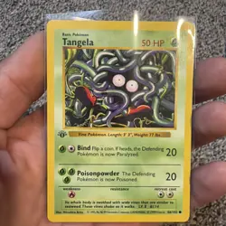 Pokemon Card - Tangela 1st Edition Base Set Shadowless 66/102 - LP - Fast Ship - Image 1