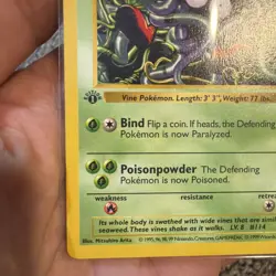 Pokemon Card - Tangela 1st Edition Base Set Shadowless 66/102 - LP - Fast Ship - Image 5