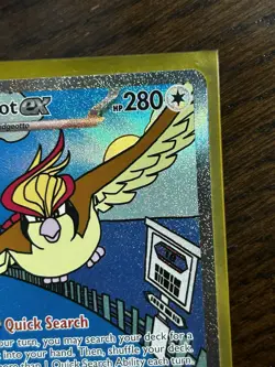Pokemon Card TCG Pidgeot ex SIR 225/197 SV03: Obsidian Flames Holo Full Art NM - Image 4