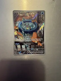 Pokemon TCG Squirtle Stellar Crown Illustration Card 148/142 Near Mint Condition - Image 1