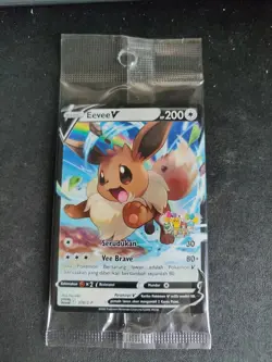 BRAND NEW SEALED Pokemon Eevee V 378/S-P Indonesian PROMO Pokemon Card - Image 1