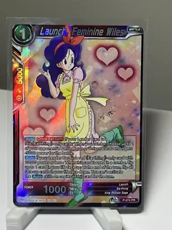 Launch Feminine Wiles Dragon Ball Super Card Game P 274 PR Holo Foil Battle - Image 1