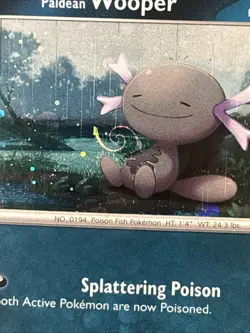 Paldean Wooper Galaxy HD SWIRL Cosmos Holo Rare Promo Pokemon SVP 041 - Image 2