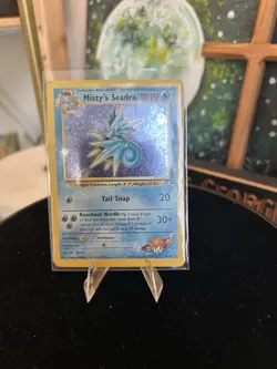 Pokemon- Misty's Seadra- Gym Heroes 009/132- Holo Rare Stage 1 70 HP Card - Image 1